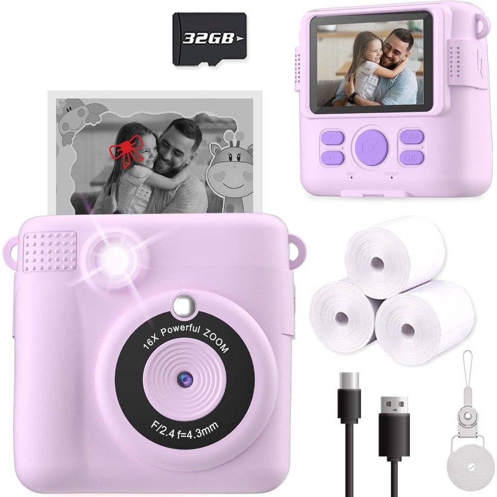 Instant Print Camera for Kids, - Kids Toys 3 Year Old ulasan dan harga